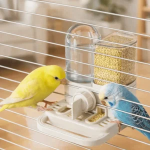 Bird Cage Bowl Large Capacity Automatic Bird Feeder No Spill Hanging Parrot Water Dispenser Leak-Proof Bird Drinker Indoor