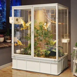Luxury House Goldfinch Outside Bird Cages Aviary Canaries Indoor Stainless Steel Bird Cages Lovebird Gaiola Calopsita Supplies