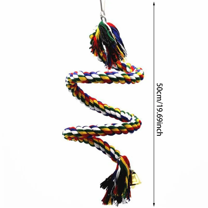 1/8PCS Set Combination Parrot Bird Toys Wood Articles Bite Pet Bird Toys For Parrot Training Bird Toy Swing Ball Bell Standing - Image 11