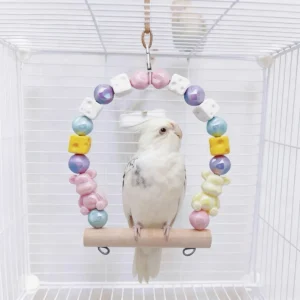 Parrot Swing Bird Cage Accessories - Small and Medium-sized Pet Supplies - Bird Cage Hanging Swing, Standing Pole, Hanger Ring,