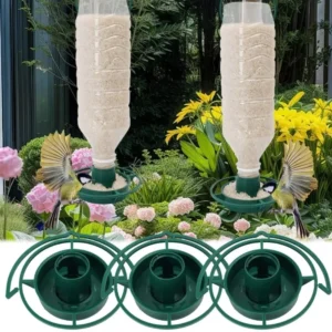 3pcs Bird Feeder Outdoor Hanging Bird Feeder Plastic Hook Balcony Hummingbird Feeder Garden Bird Dispenser Holde