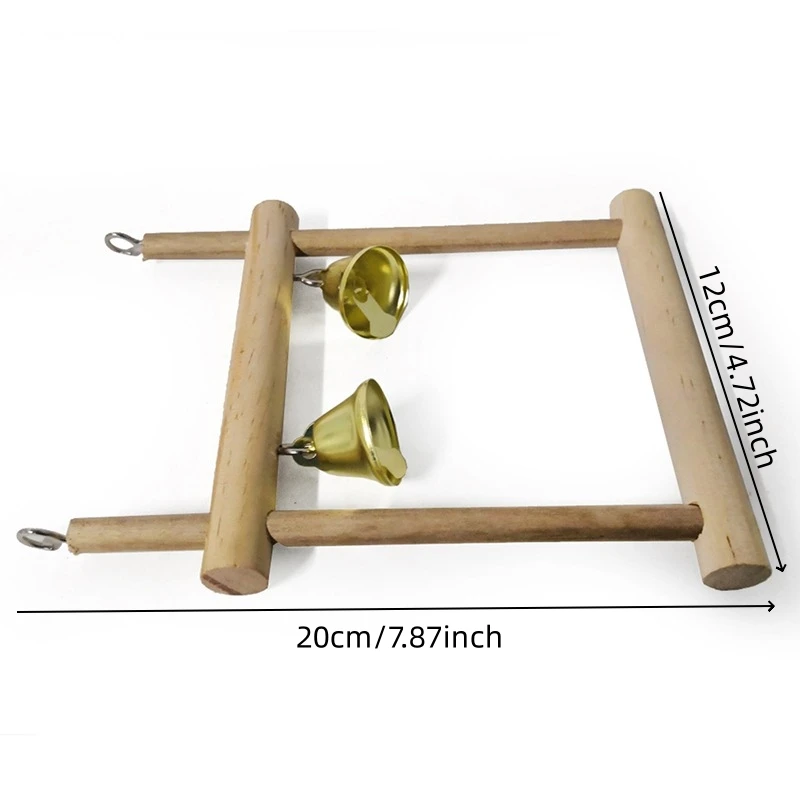 1/8PCS Set Combination Parrot Bird Toys Wood Articles Bite Pet Bird Toys For Parrot Training Bird Toy Swing Ball Bell Standing - Image 5
