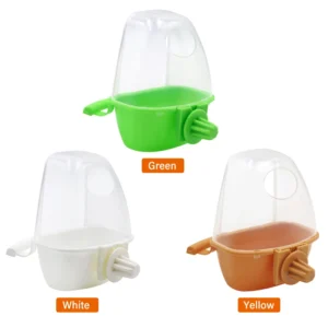 Bird Feeder for Cage Hanging Bowl Cups Parakeet Feeder Box Pet Cage Plastic Food Container Easy To Install Accessories 1/2 Pcs