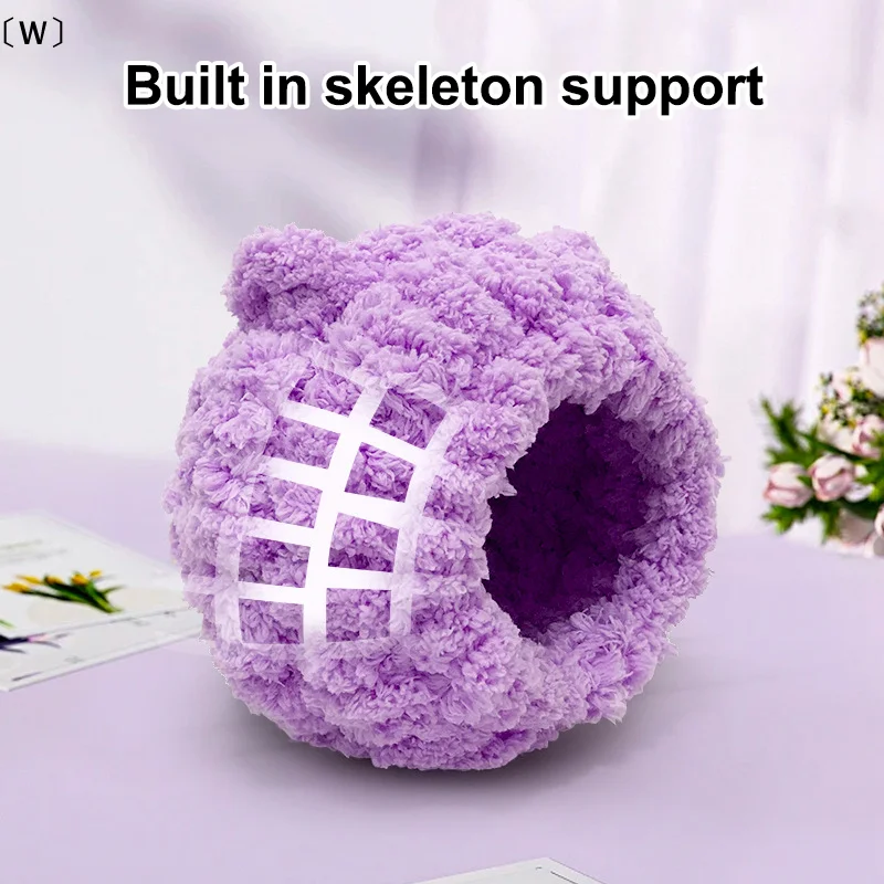 〔W〕Birds Nest For Cage Parakeet Nest Winter Parrot House Coral Velvet Hideaway Hut For Bird Nesting Thickened Warm Bird Nest - Image 4