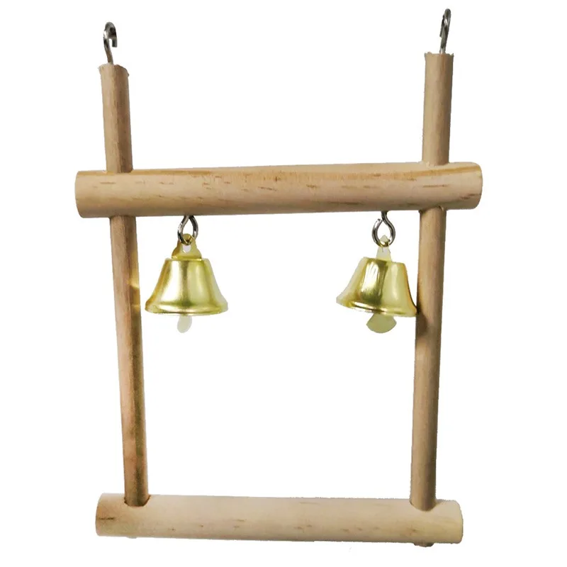 1/8PCS Set Combination Parrot Bird Toys Wood Articles Bite Pet Bird Toys For Parrot Training Bird Toy Swing Ball Bell Standing - Image 6