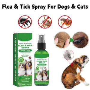Pet Flea & Tick Spray for Dogs Cats 100ml Flea Killer Itching Relief Insect Repellent Mite Lice Mosquitoes Killer Pet Skin Care